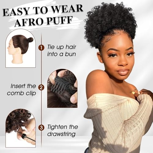 Super Large Drawstring Ponytail for Black Women 10 Extra Large Natural Black