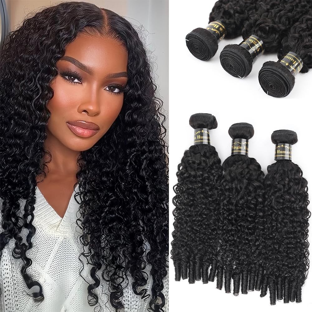 Burmese Curly Human Hair Bundles 3C4A 18 20 22 Inch