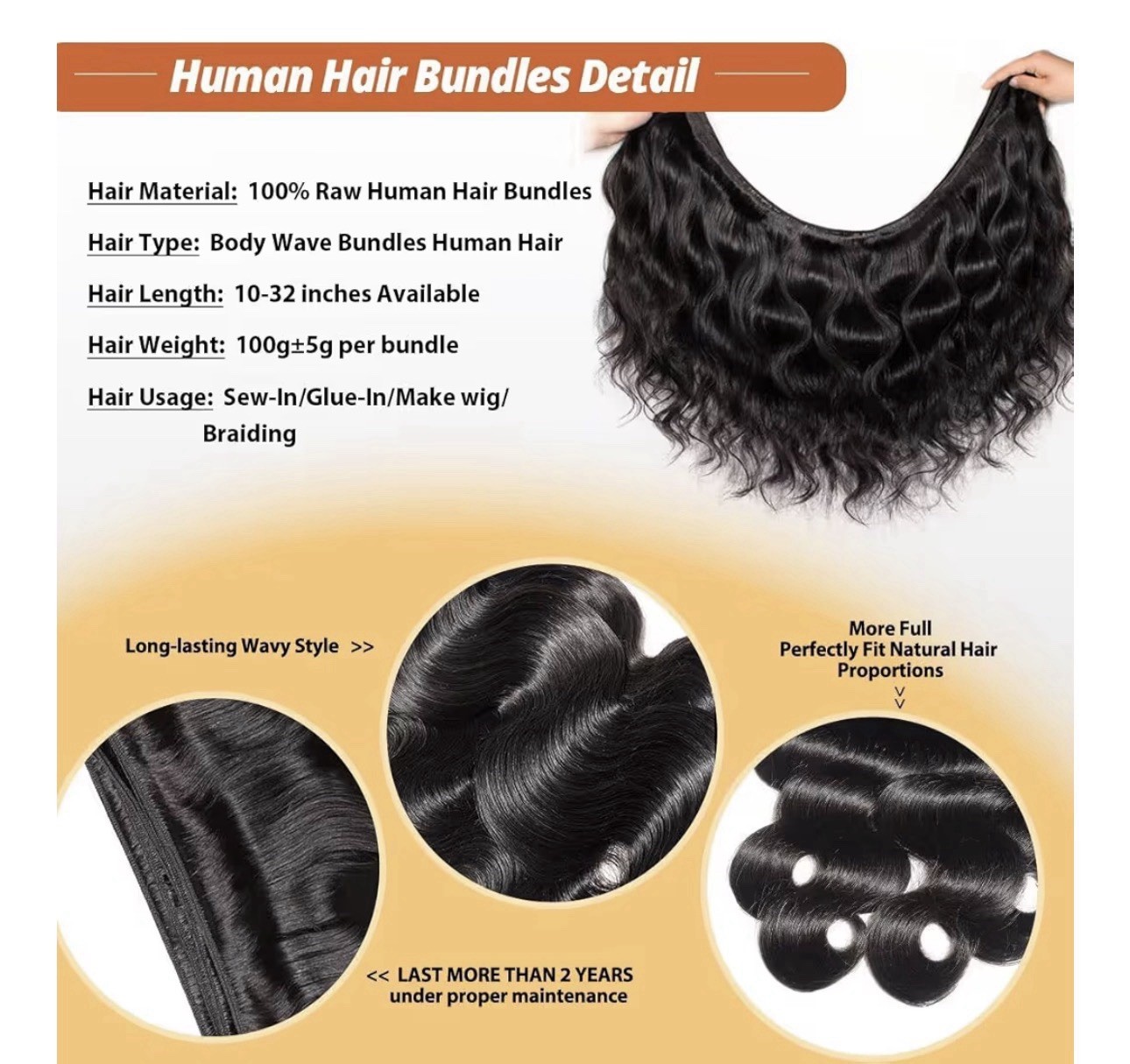 12A Human Hair Bundles 18 20 22 24 Inch Body Wave Bundles Human Hair 100%