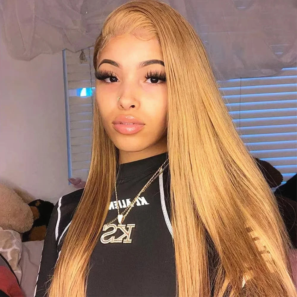 Honey Blonde Human Hair Wigs 13×6 Hd Lace Frontal Wigs Women 200%/240% Density