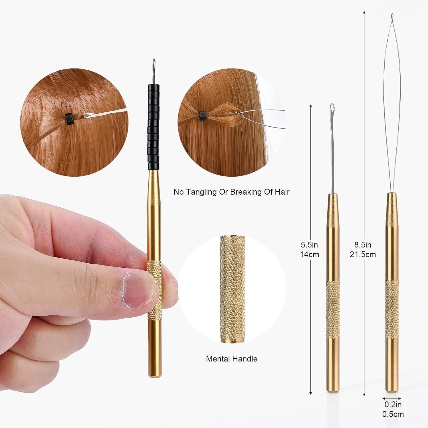 Essential Gold Tool Kit for Hair Extensions: Beading Pliers & Clips Included