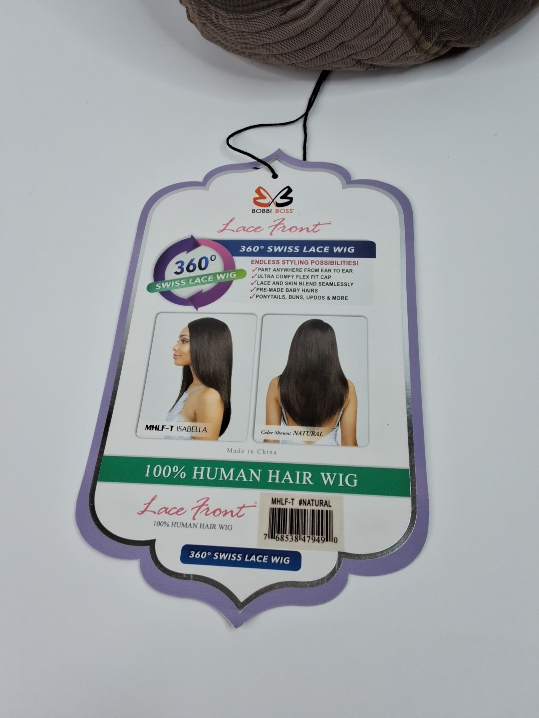 MLHF Isabella Wig Natural 100% Unprocessed Human Hair 360° Lace Front Free Part