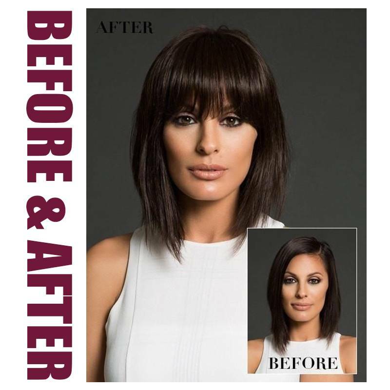 Straight Curly Bangs Clip in Fringe Hairpiece Neat Side Hair Extension as Human