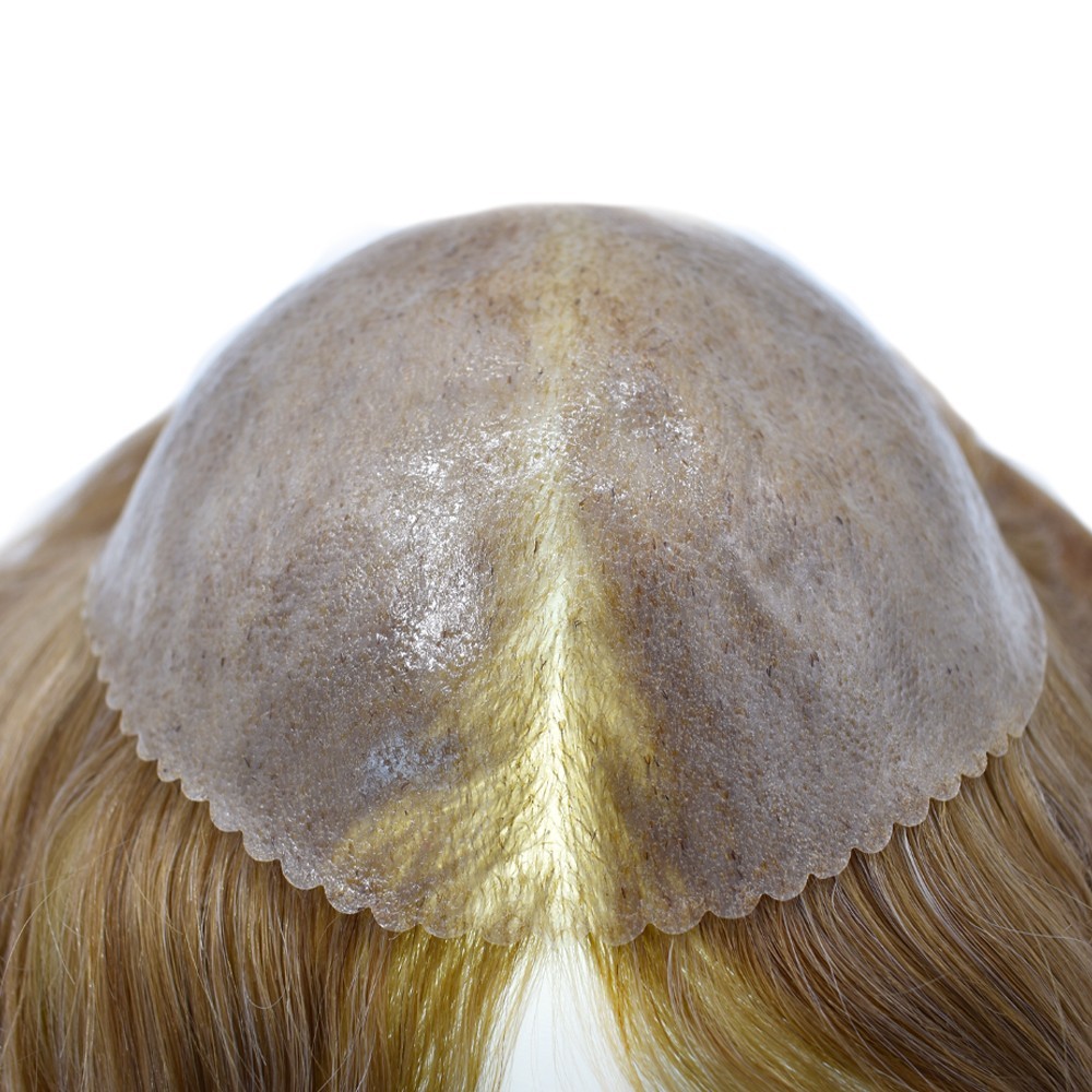 Men’s Hairpieces 0.1MM Thin Skin PU Toupee for Men Human Remy Hair Systems