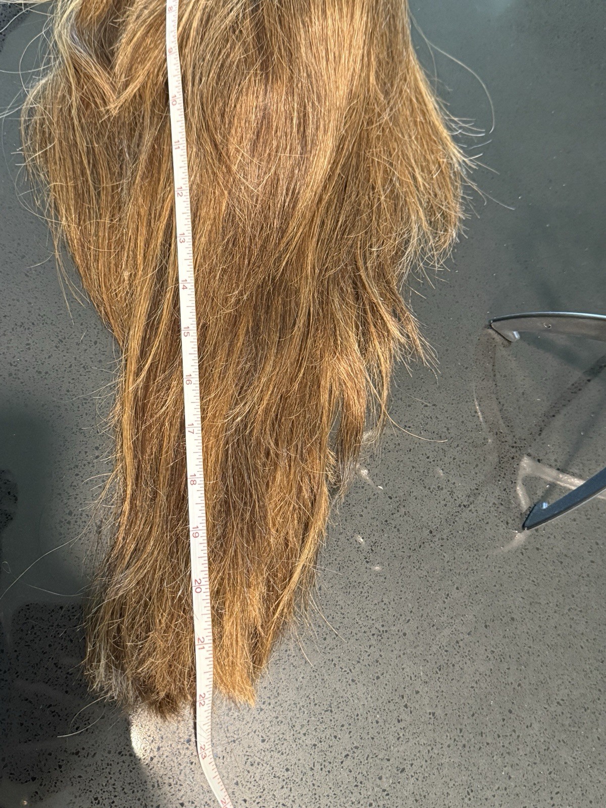 Human Hair Monofilament Wig, Auburn Brown, Layered, Long