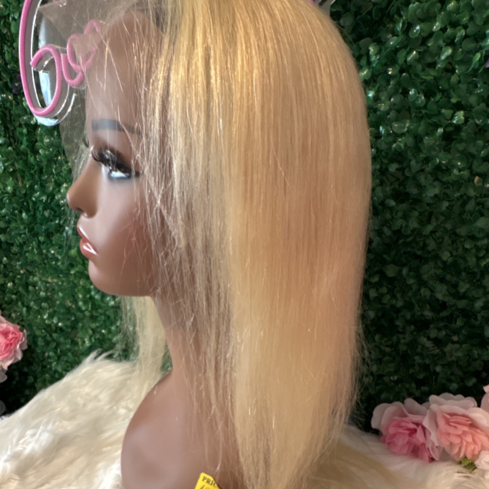 13×6 Straight human Hair Wig Blond Free-Part Classic Cap 180% density 22”