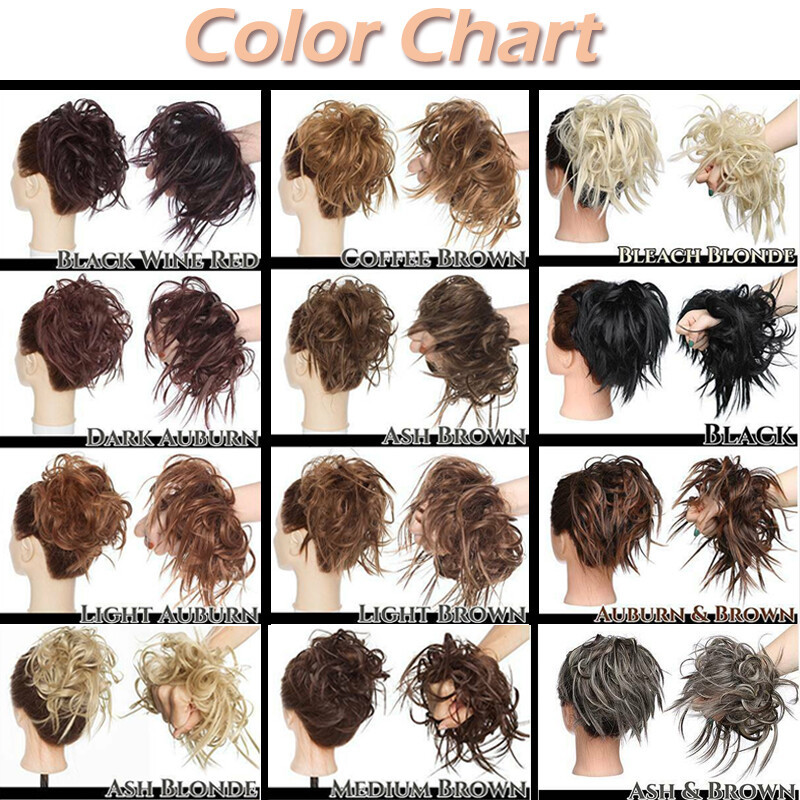 85G Thick Real as Human Messy Bun Hair Piece Scrunchie Updo Wrap Hair Extension