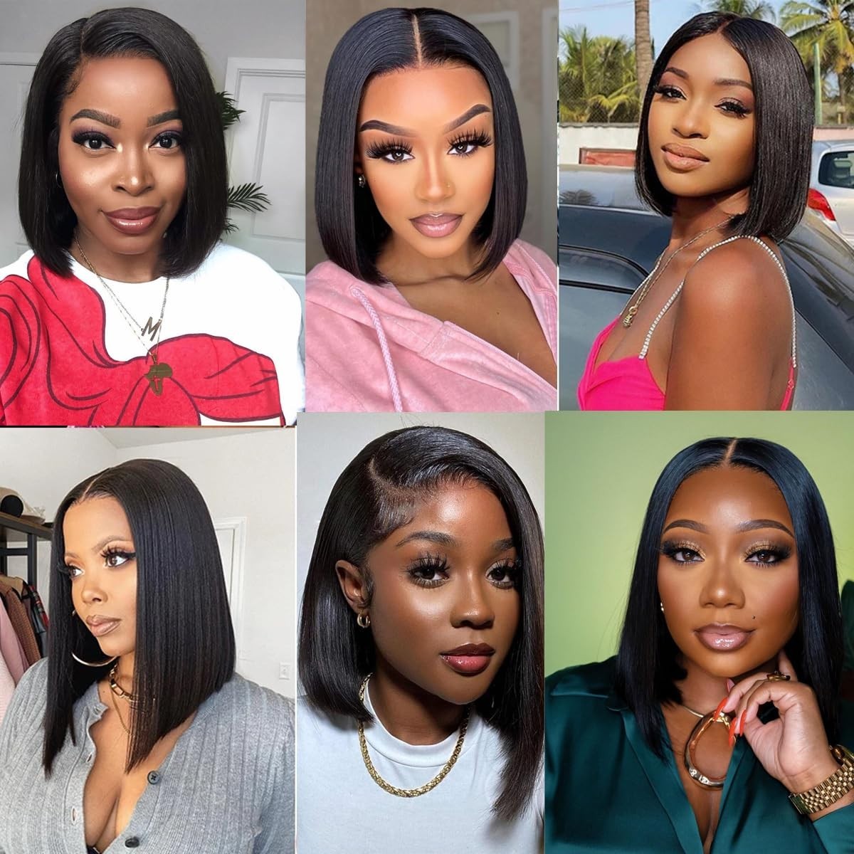 Bob Wig Wear and Go Glueless Human Hair Pre Plucked 4×4 Lace Front Wig Straight