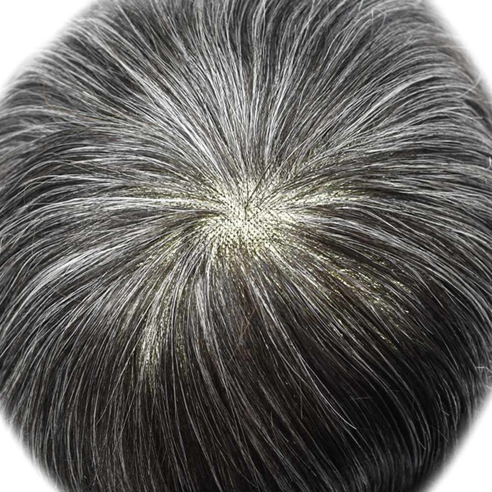 Mens Toupee Hairpiece Fine Mono Hair System Replacements Poly Skin Pu Mens Wigs