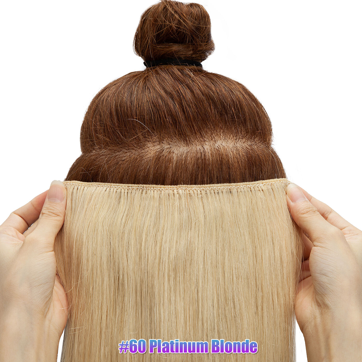 100% Real Soft Double Weft Clip In Remy Human Hair Extensions Full Head Thick US