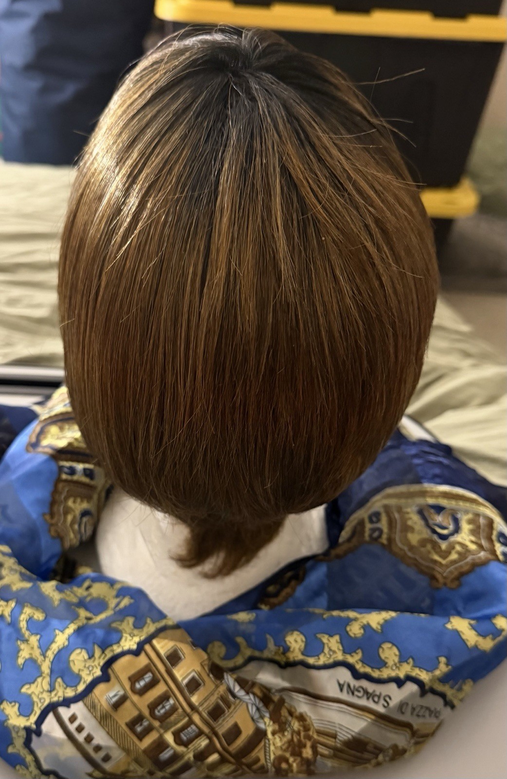 It’s a Wig! Short Layered Light Brown Synthetic Straight Classic Cap One Size A…