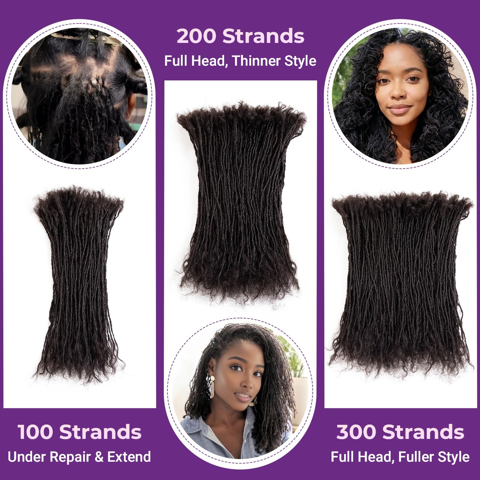 Kgrt Sister Locs Human Hair Microlocs Dreadlock 100 Real Handmade Interlocking