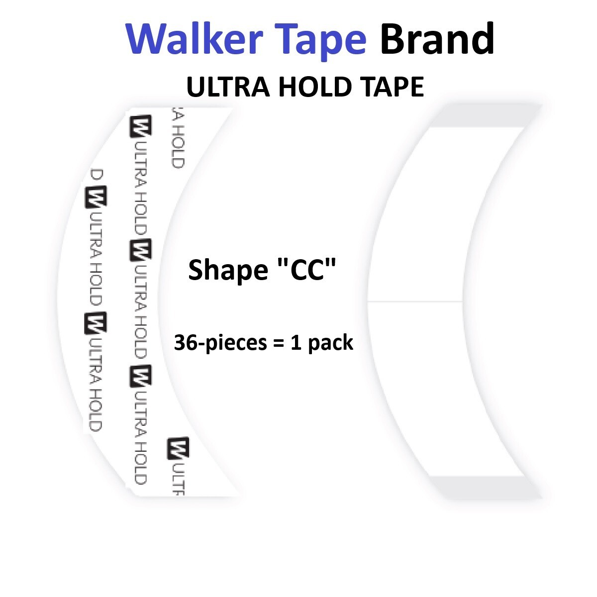 Ultra Hold Tape by Walker Tape Co Shape CC 1 pack = 36 pieces