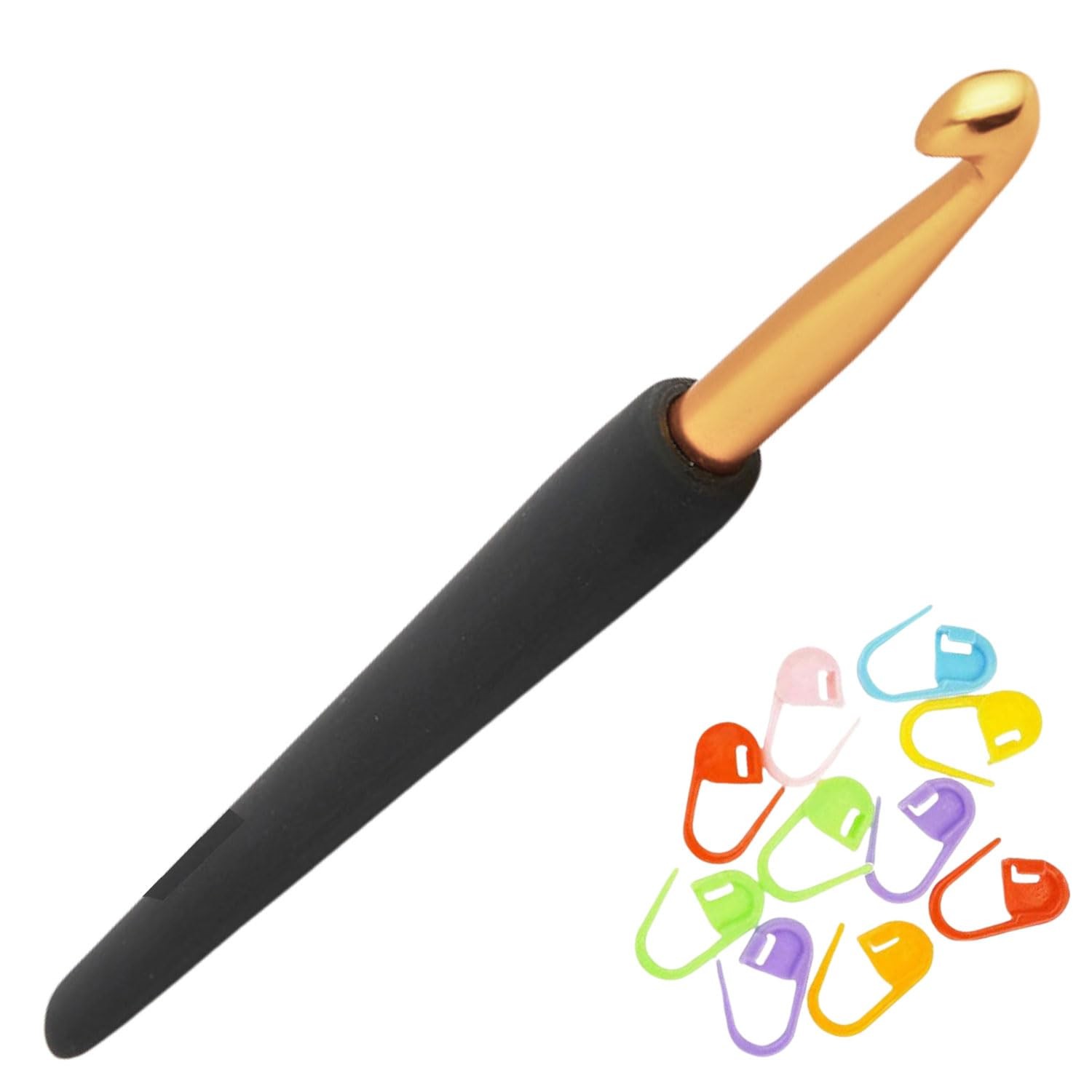 KnitPro Soft-Feel Gold Crochet Hook 6 inch, 12.00mm (15cm, US (US –)