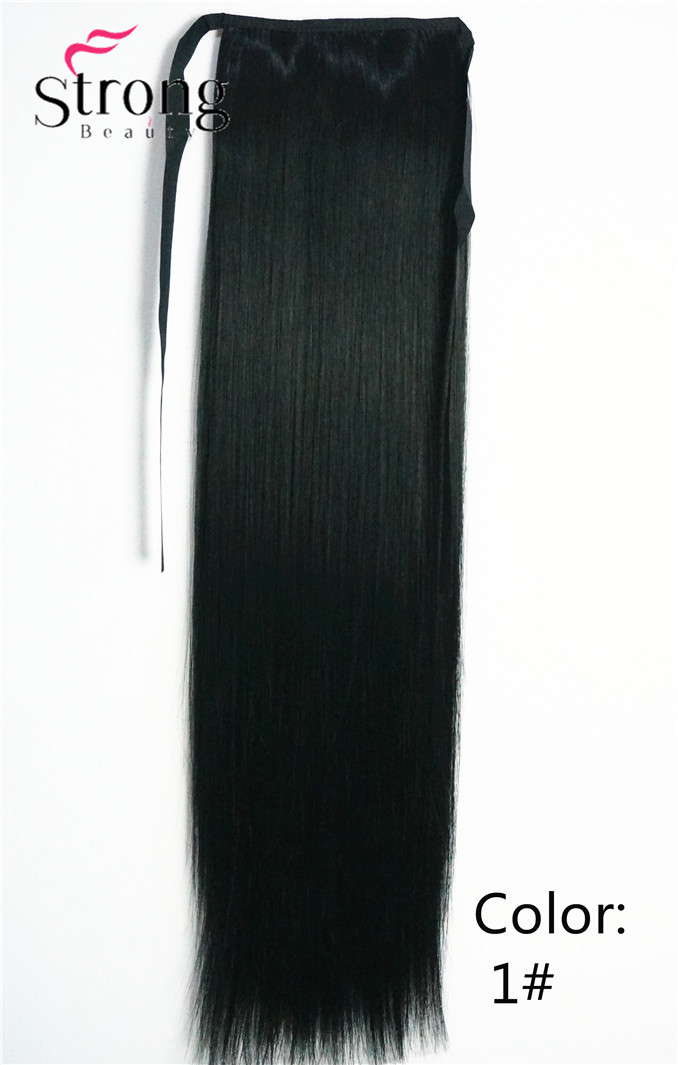 22inch Long Straight Wrap Around Ponytail Hair Extension Synthetic 140-150g