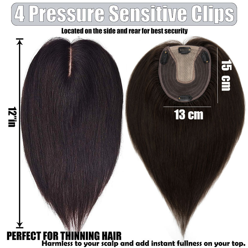 THICK Hair Toppers MONO Top Pieces Toupee LACE 100% Remy Human Hair Blonde Bangs