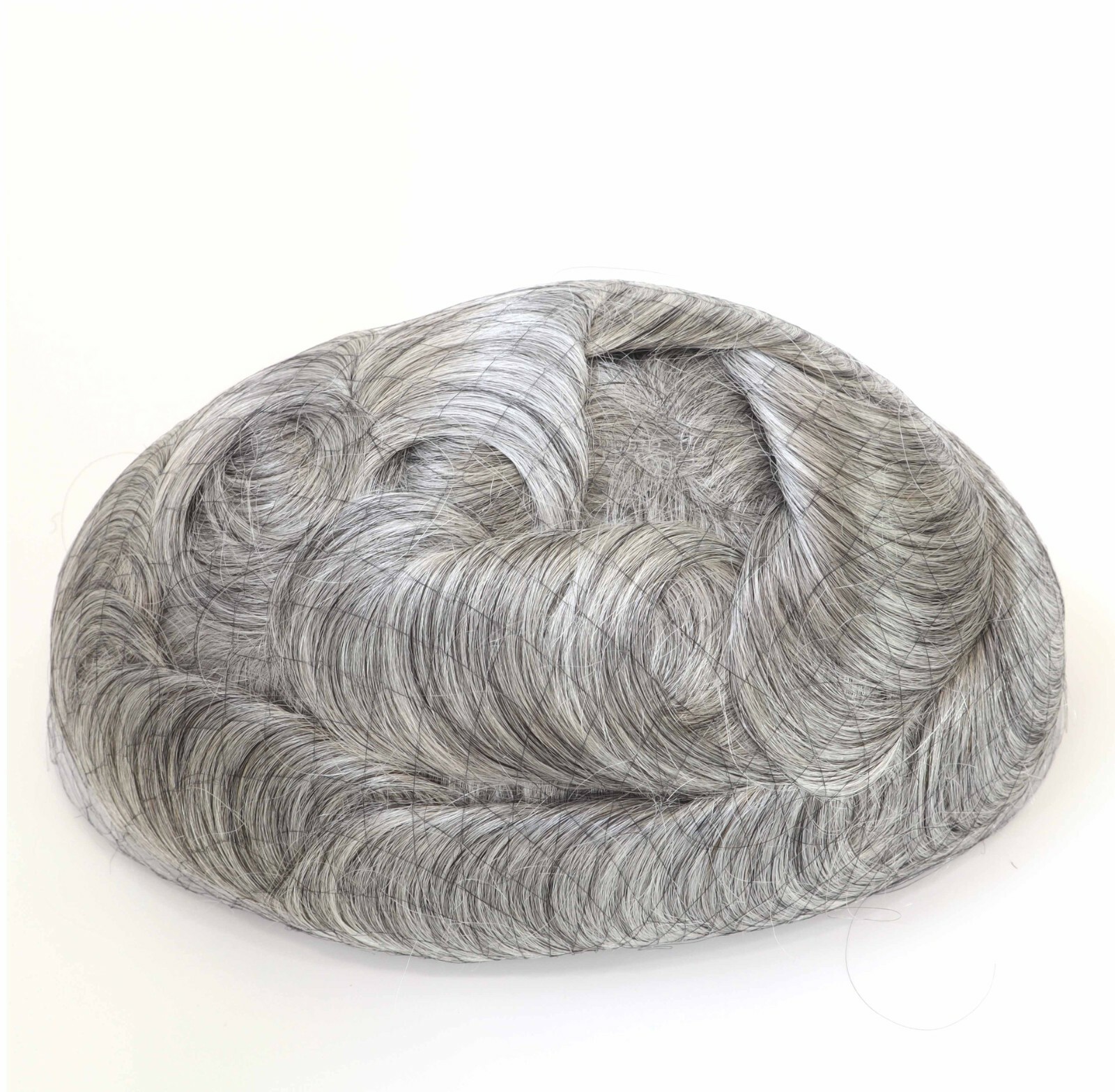 Natural Mens Toupee Hair Replacement System Super Thin Skin V Looped NG #1B80
