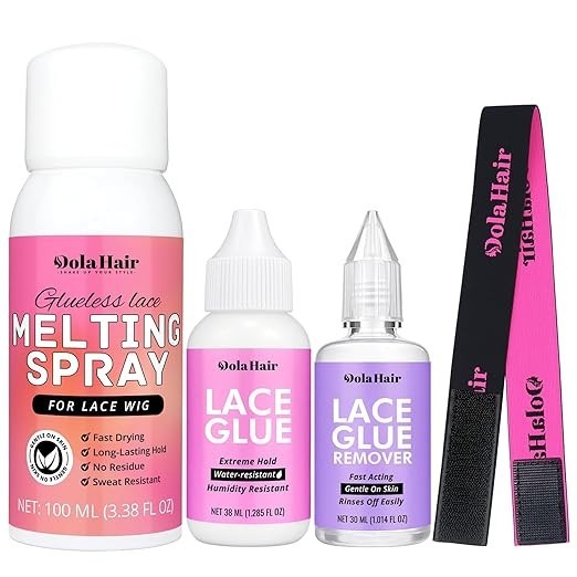 Wig Glue Spray Lace Melting Spray Kit 100ml Front Lace Wig Install Kit Adhesive