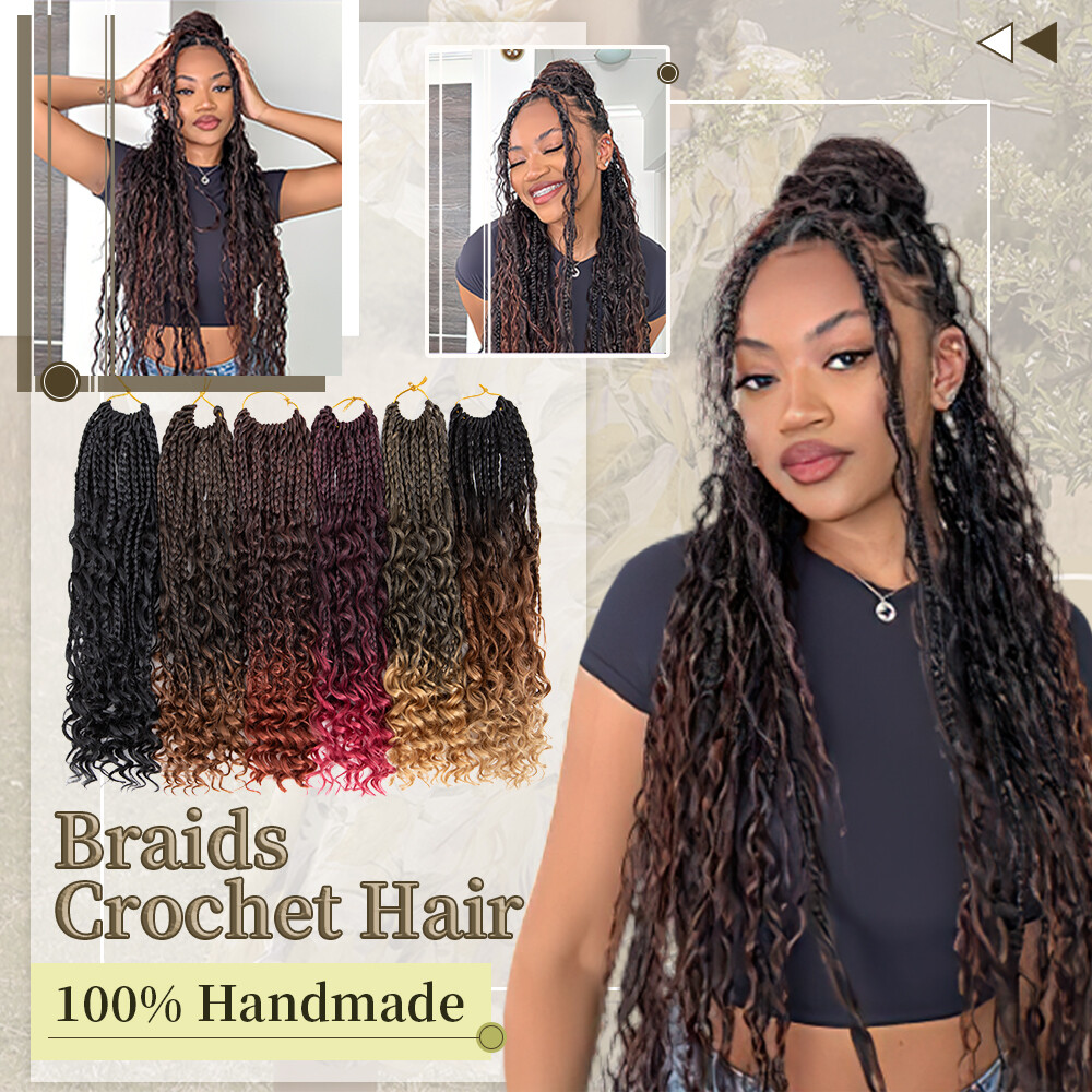 Brown Wool Dreadlocks Double Ended Dreads Extensions 22″ Folded Dreads Locs Wavy