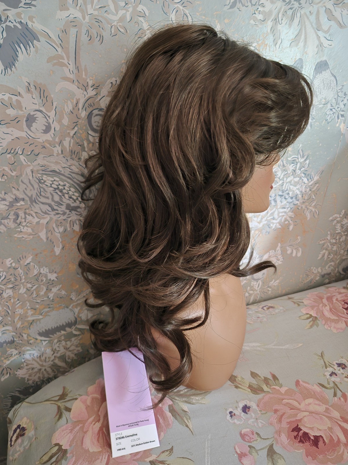 Paula Young Emmeline Avg. Cap Medium Golden Brown Curly/Wavy Wig