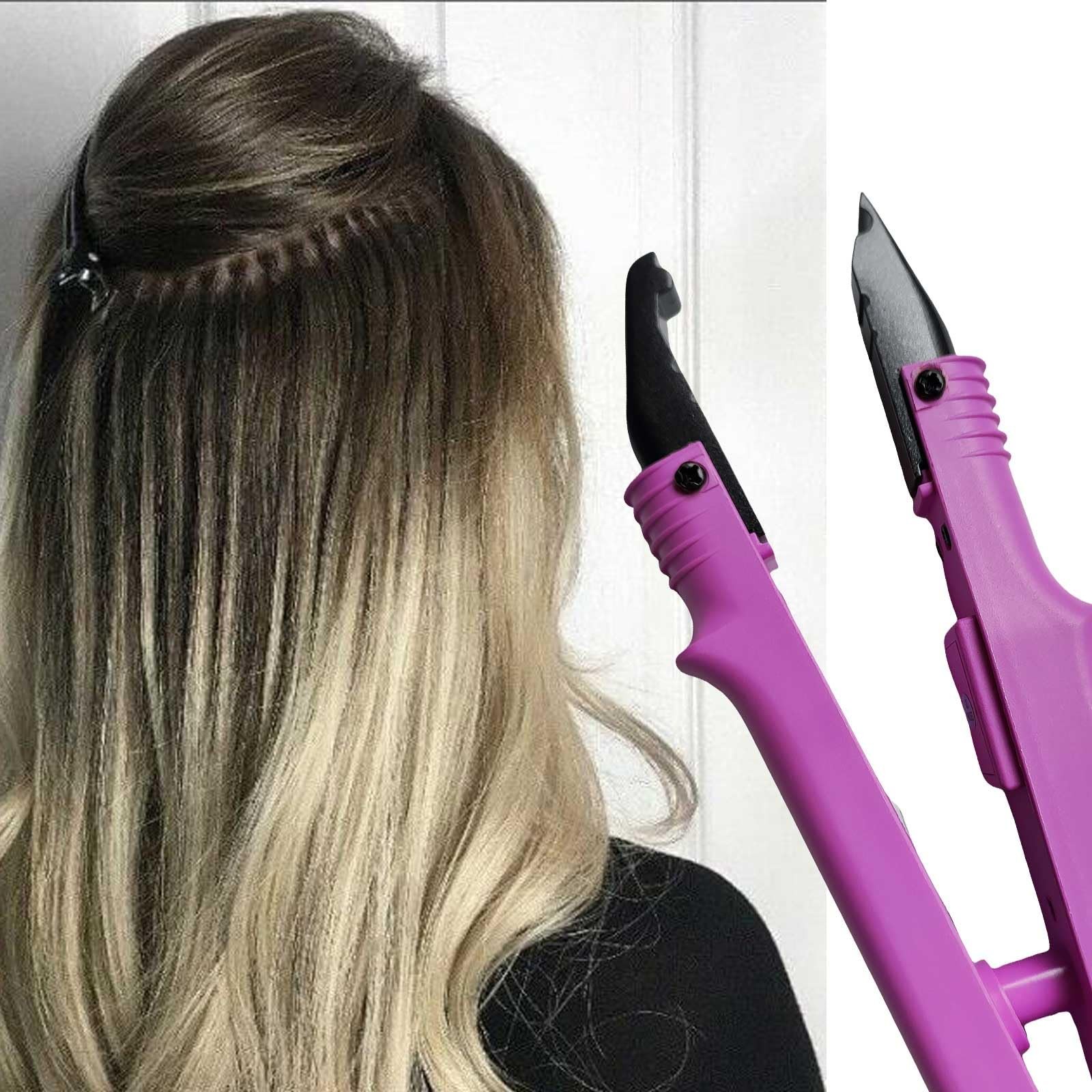 Pro Hair Extension Fusion Tool Iron Connector Heat up for Seamless Bonding K Tip