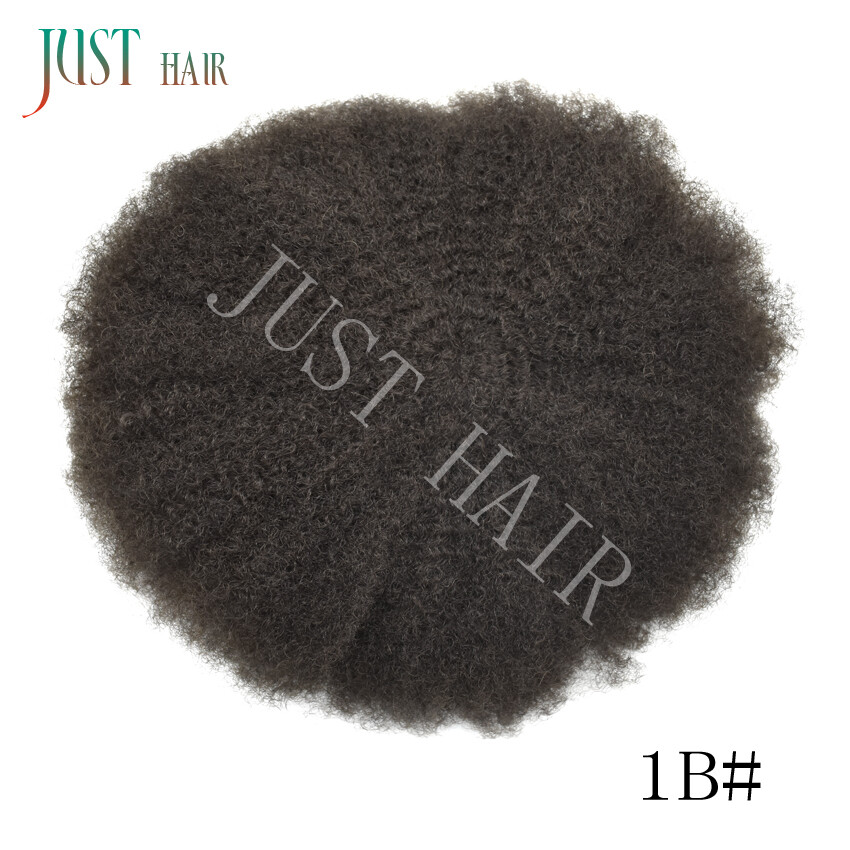 Black Mens Afro Toupee for Black Man Hair Unit Real Human Hairpiece Weave system