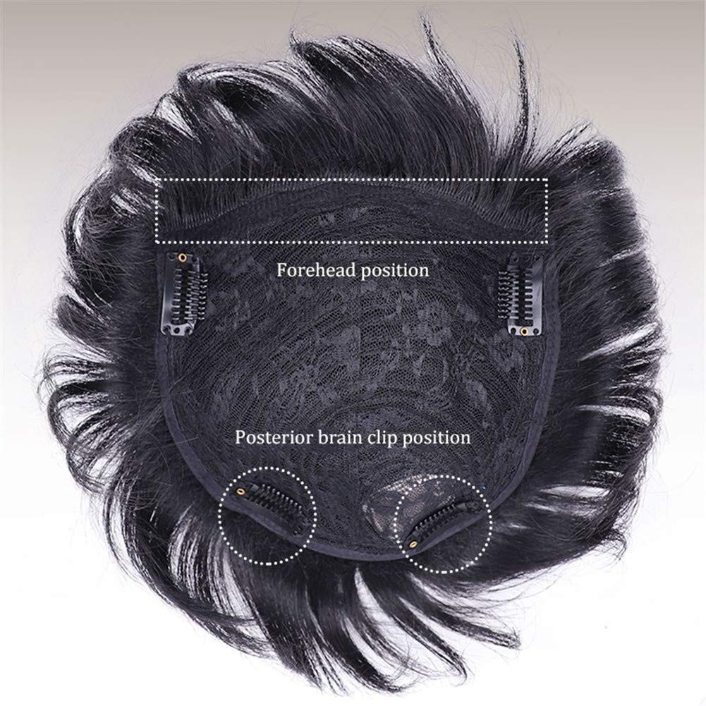 Men Short Hair Toupee Breathable Wig Natural Toupee Clip in Hairpiece Baldness