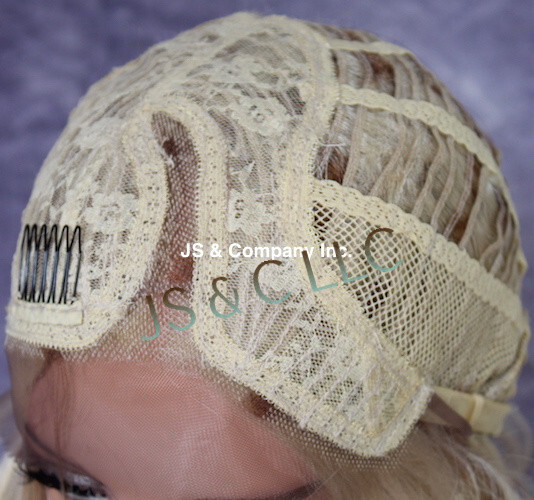 Human Hair blend Heat OK Full Lace Front Wig Blonde mix Super Natural ppq 27-613