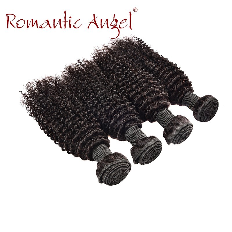 1pc Remy Hair Brazilian Kinky Curly 100% Human Hair Weave Bundle natural color