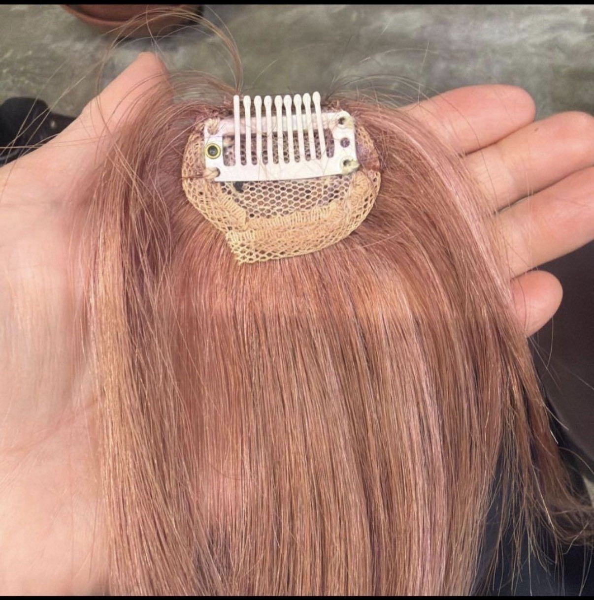 Clip In Bangs Wig Black Pink Highlight Fringe Hairpiece Kawaii Japan Style