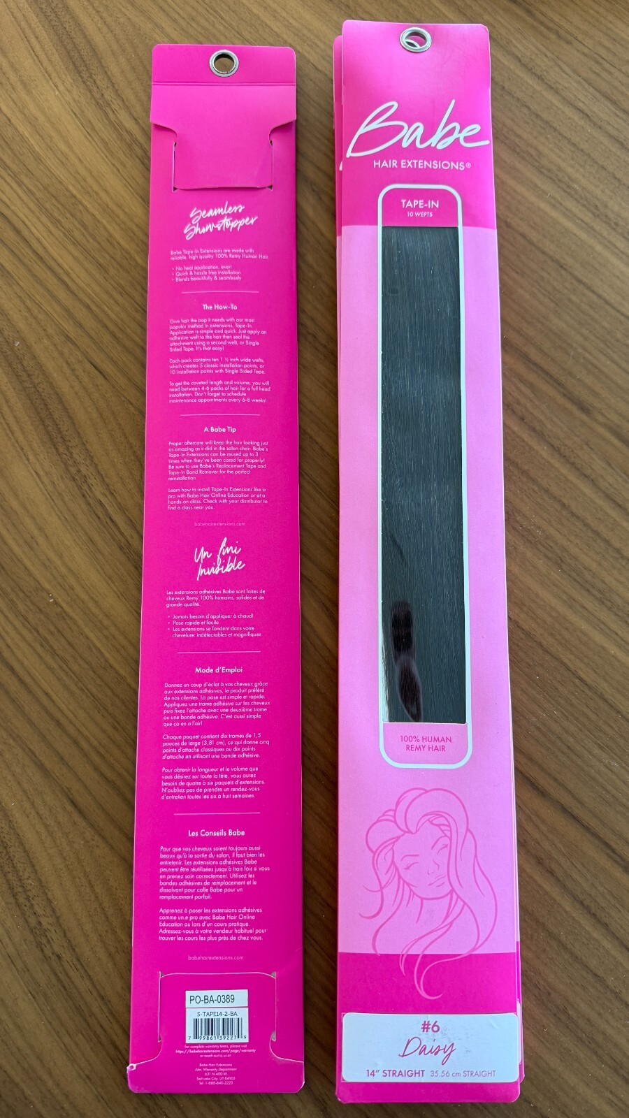 Babe 100% Human Remy Hair Tape In Pro Extensions 14 Inch Straight – Select Shade