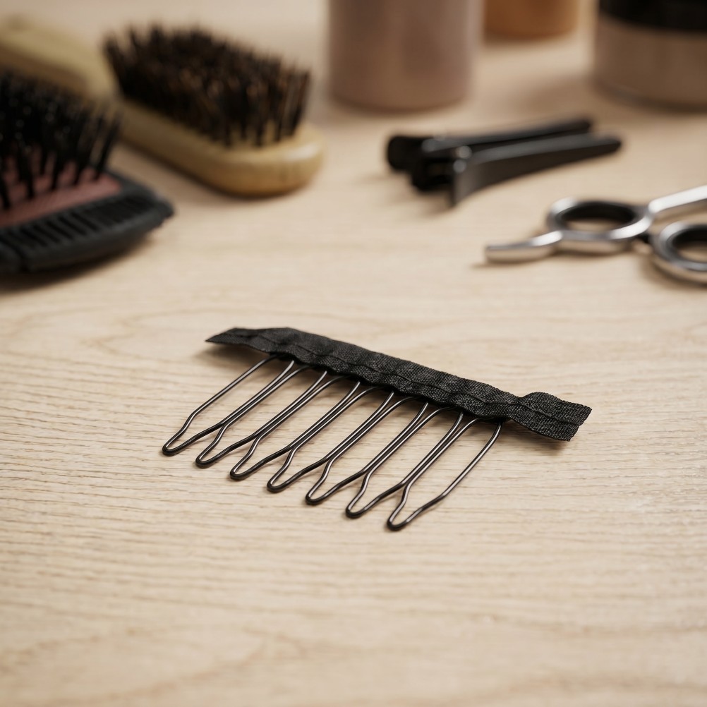 40Pcs Black Wig Clips Steel Fabric Reusable Hair Clips for Wig Support