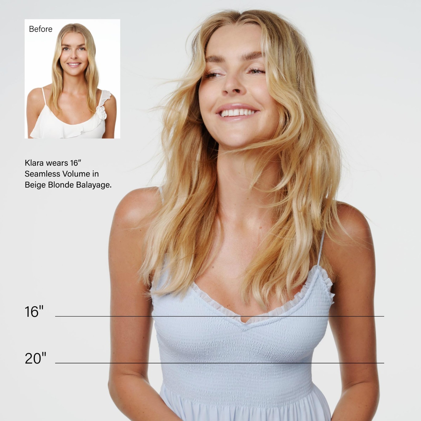Seamless Clip-in Hair Extensions, 5-Piece Volume Boost Kit, 16″ Remy Human Hair,