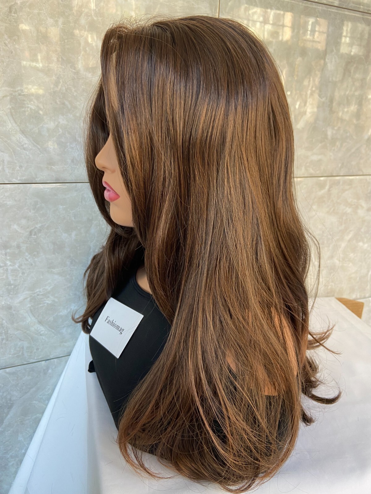 Long Straight Lace Front 100% Human Hair Blend Heat Ok Wigs Women Super Natural