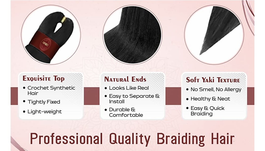 6X Pre-stretched Professional Braiding Hair 100% Kanekalon Ultra Yaki Ombre Mega