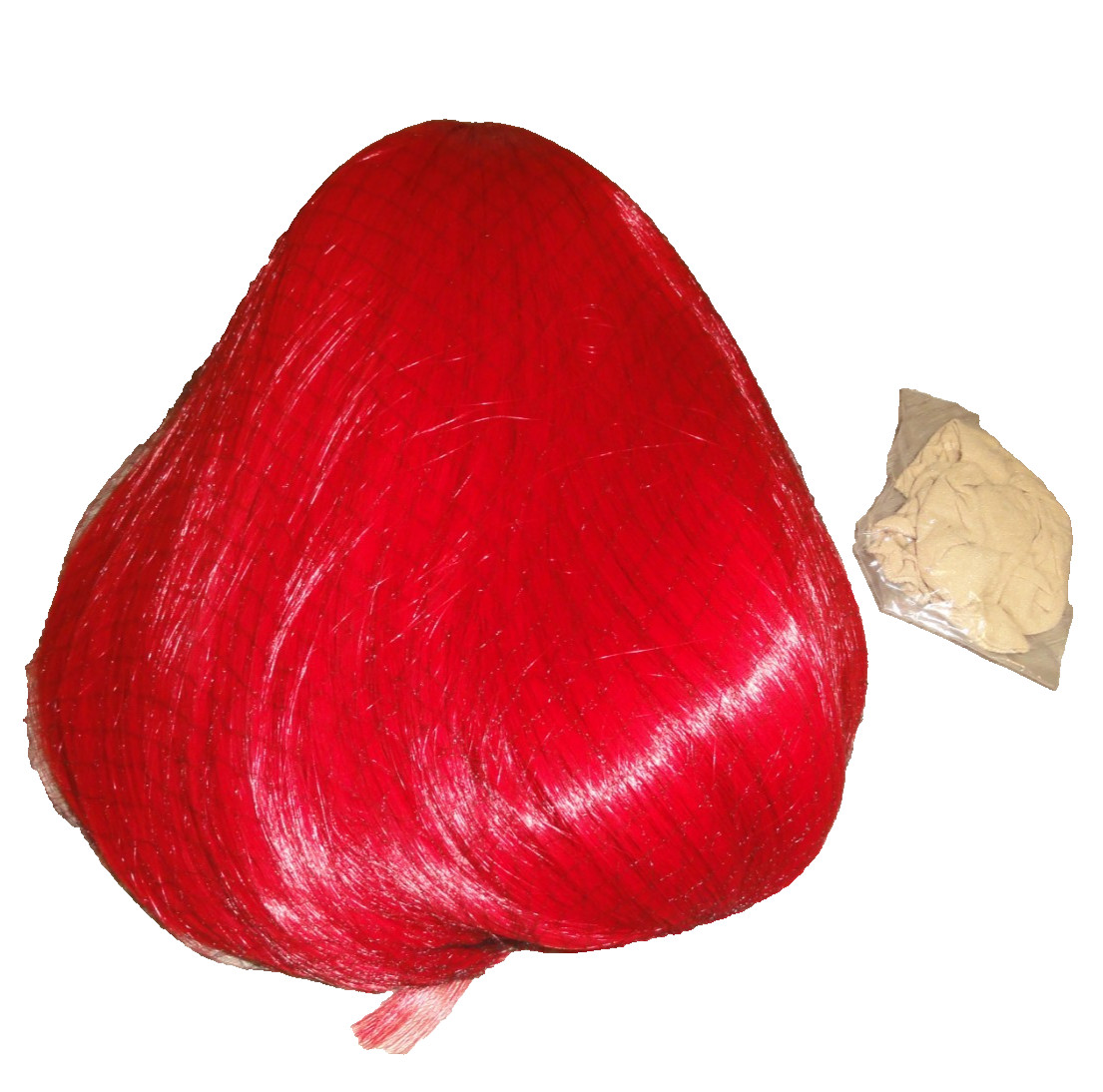 ! NEW ADULT 12 INCH BRIGHT RED SHORT STRAIGHT BOB WIG WITH BANGS & WIG CAP