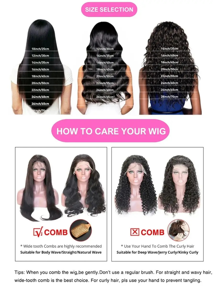 Body Wave Human Hair Wig 13×4 Lace Front 250 Density Pre Plucked Remy Natural