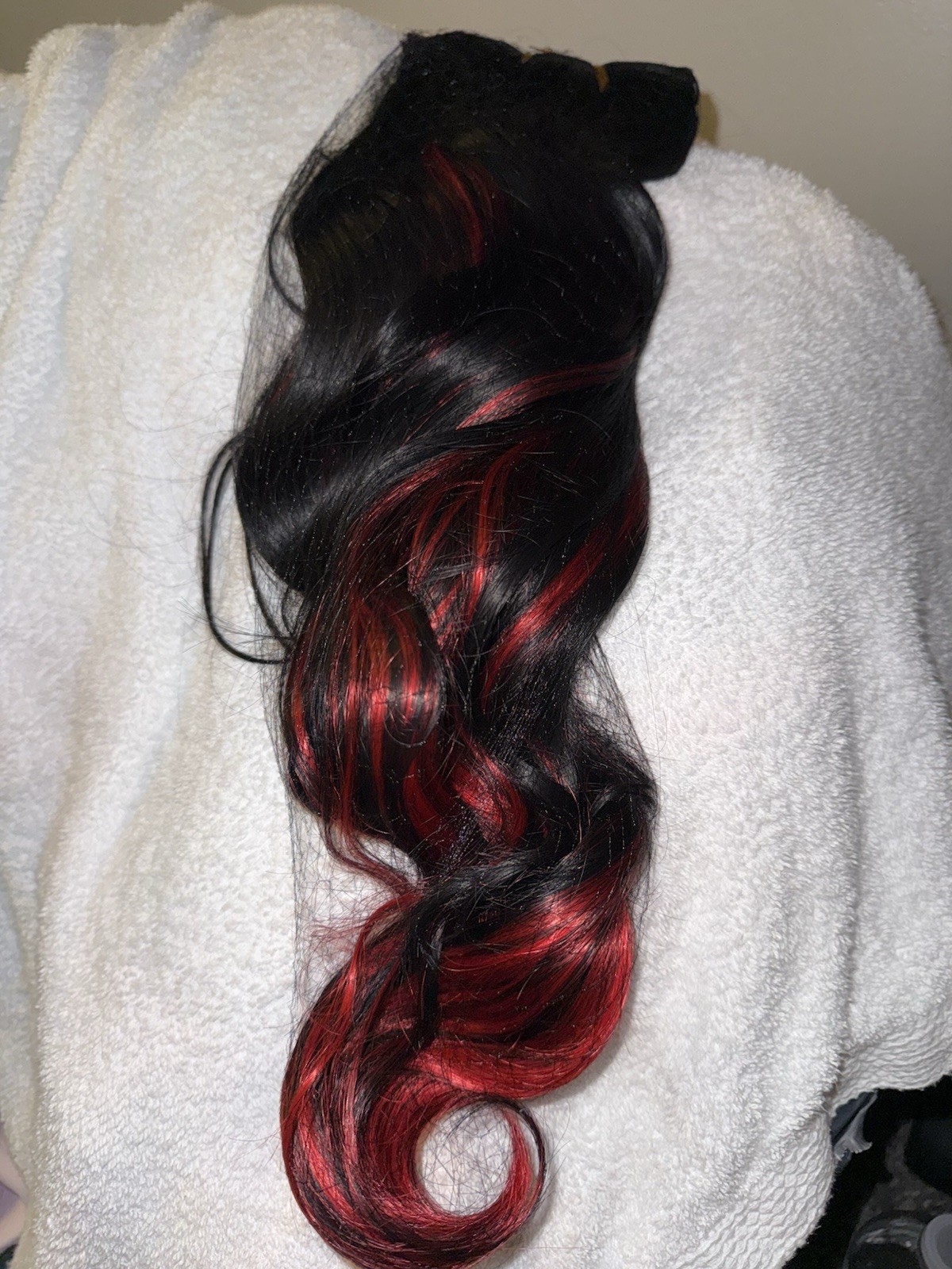 Body Wave Weft Hair Extension Black Red Wavy Colored Women Hair Piece Body Wave
