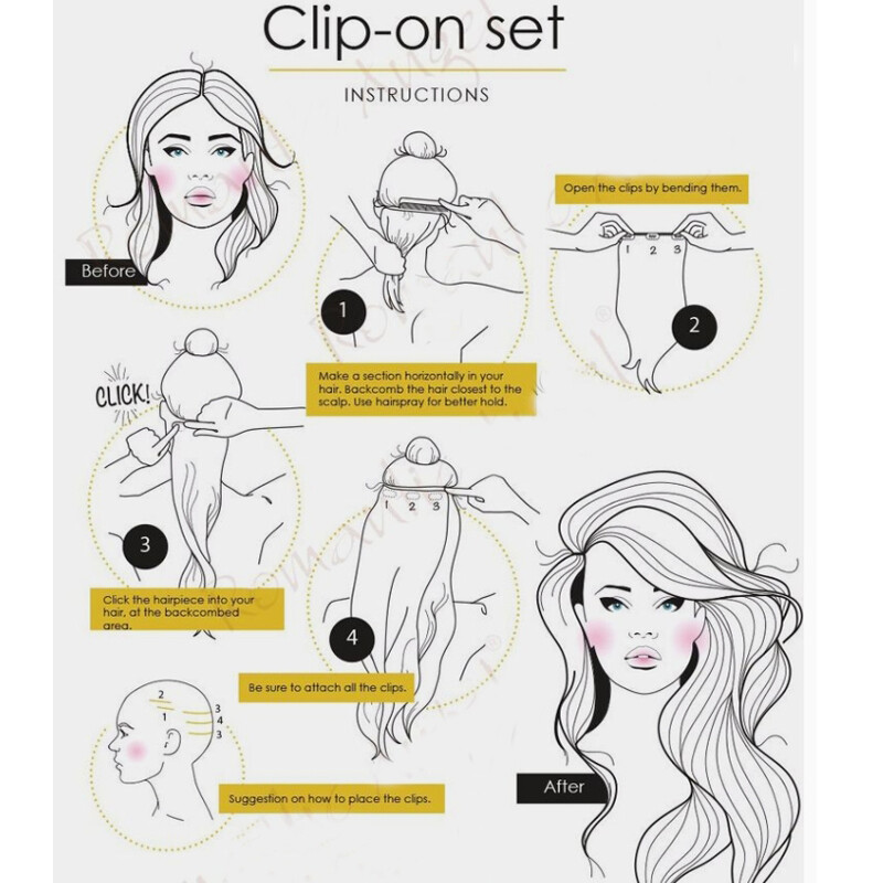 Silky Soft 100% Human Hair Extensions Clip In REMY Full Head 8PCS Mix Blonde US