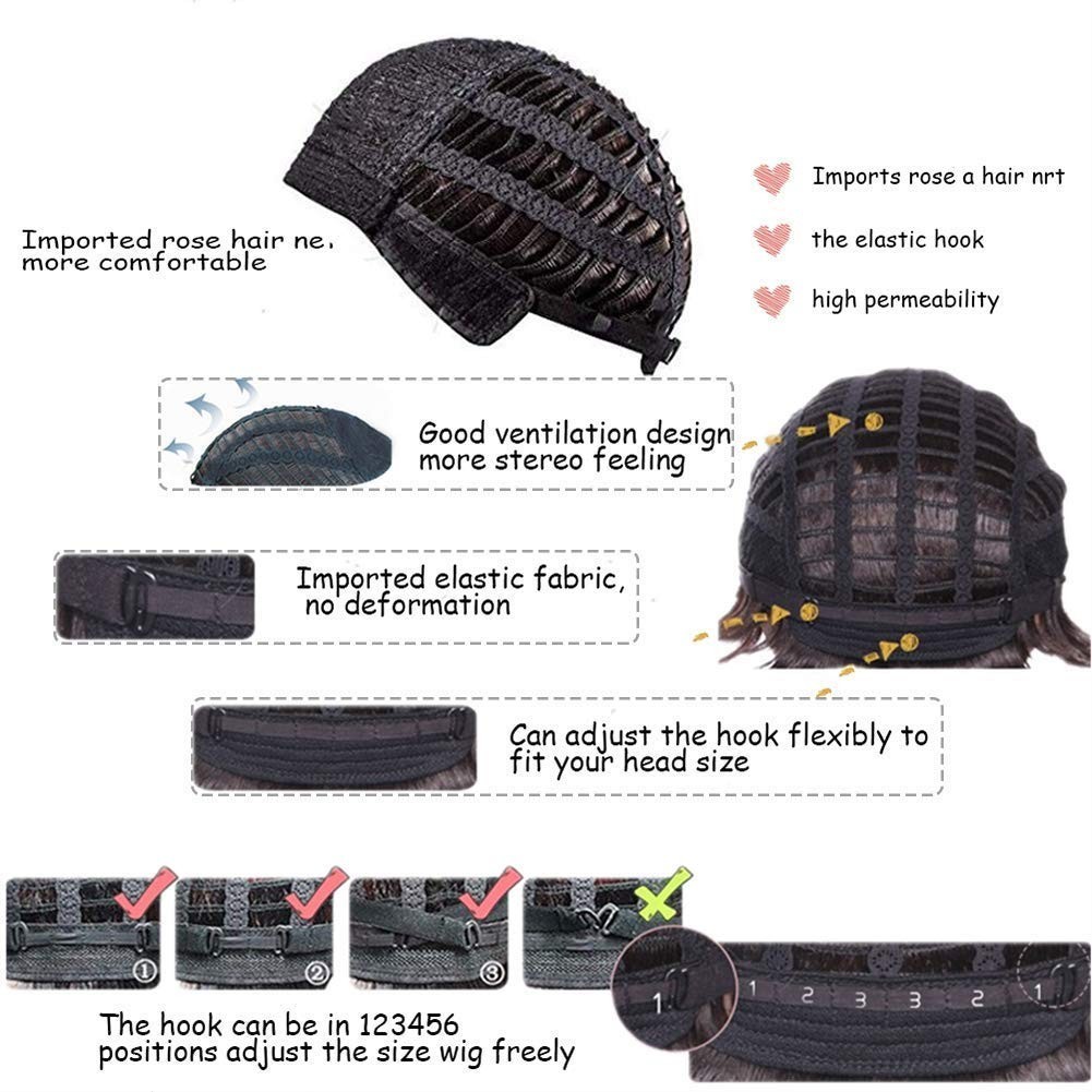 Men’s Black Mullet Cosplay Wig with Adjustable Cap – Party Ready Accessory