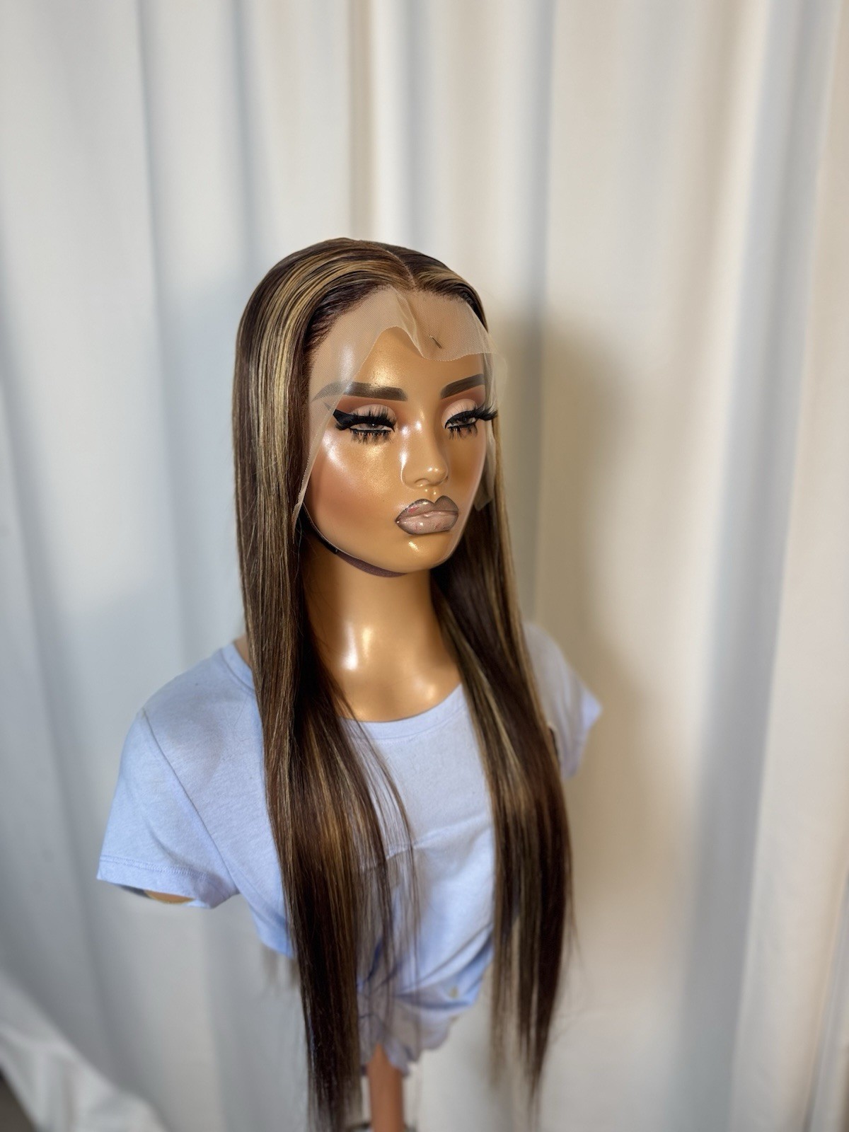 Monique Unit_Custom Blonde Highlights 13X4 HD Lace Frontal Human Hair Wig