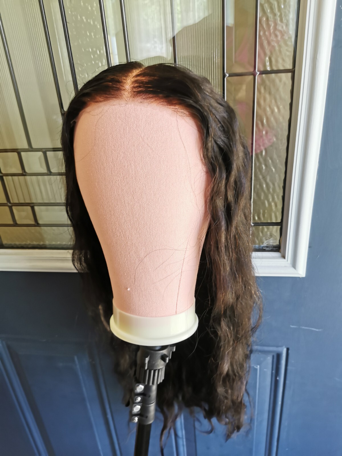 Bleached Knots High Quality Sexy 26”’ Virgin Human Hair Front Lace Wig 1B