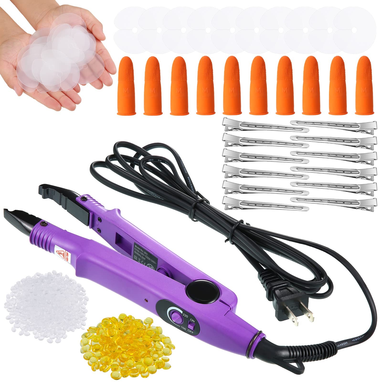 Lanties Hair Extensions Iron Fusion Keratin Hair Extensions Heat Tool Heat Co…