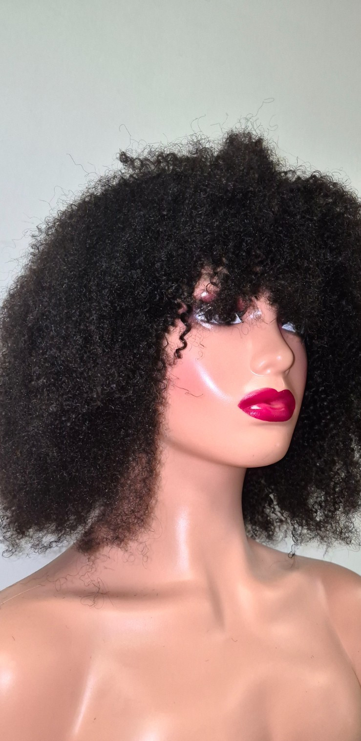 Black Afro Wig 14 Inch 200% Density