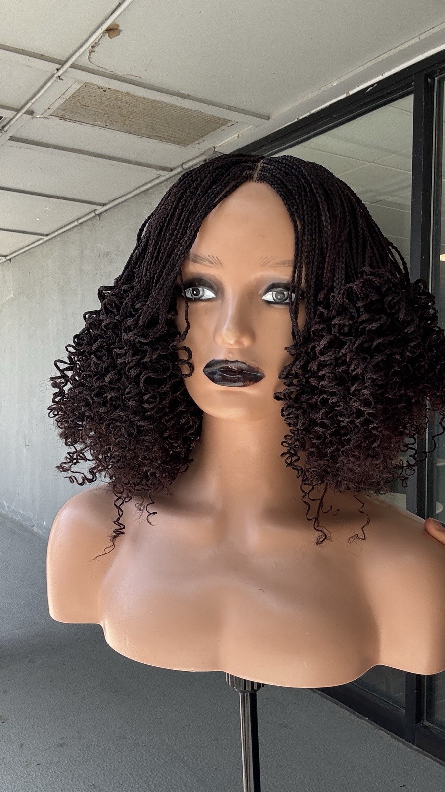 Afro Curly Braided Hair- Glueless