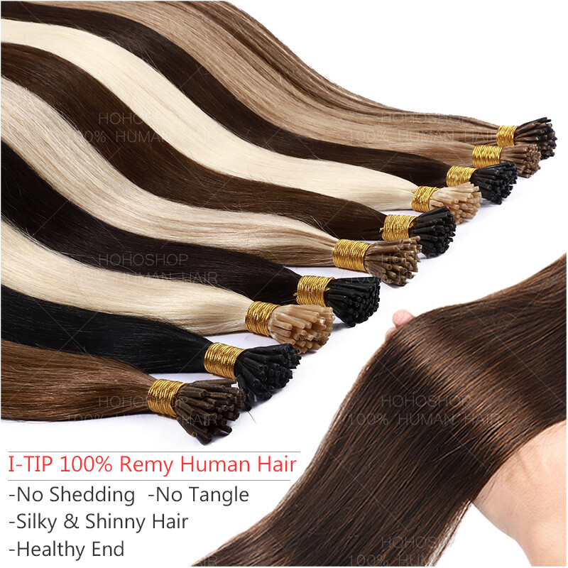 Super Pre Ponded Stick I Tip On 100% Remy Human Hair Extensions 1g/s 0.5g Blonde