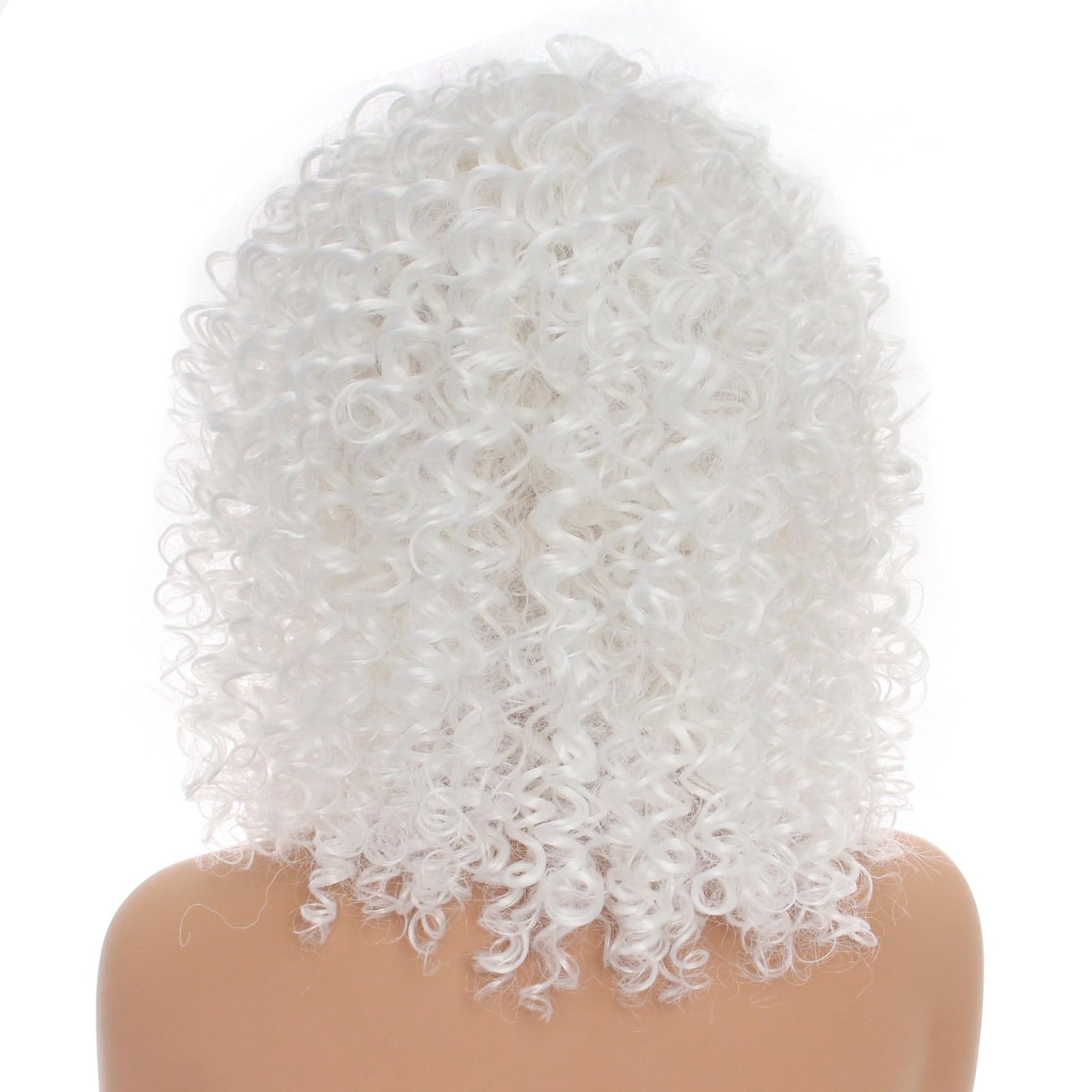 14 inch Afro Curly Wigs for Women, Short Loose Kinky Curly Wigs with Bangs fo…