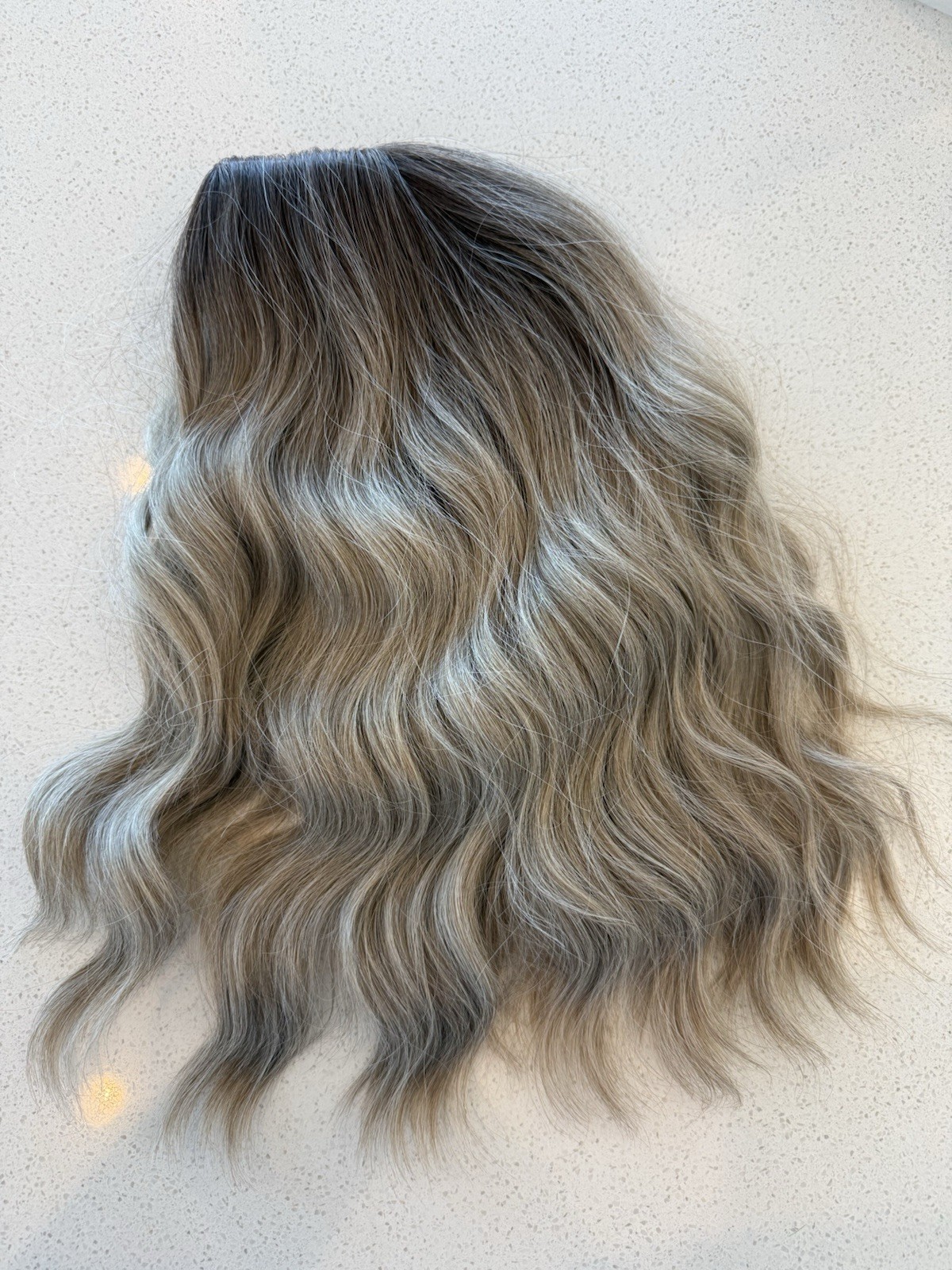 Ombre Brown Blonde Lace Front Synthetic Wig 13×4 Pre-Styled Natural Look 16 in