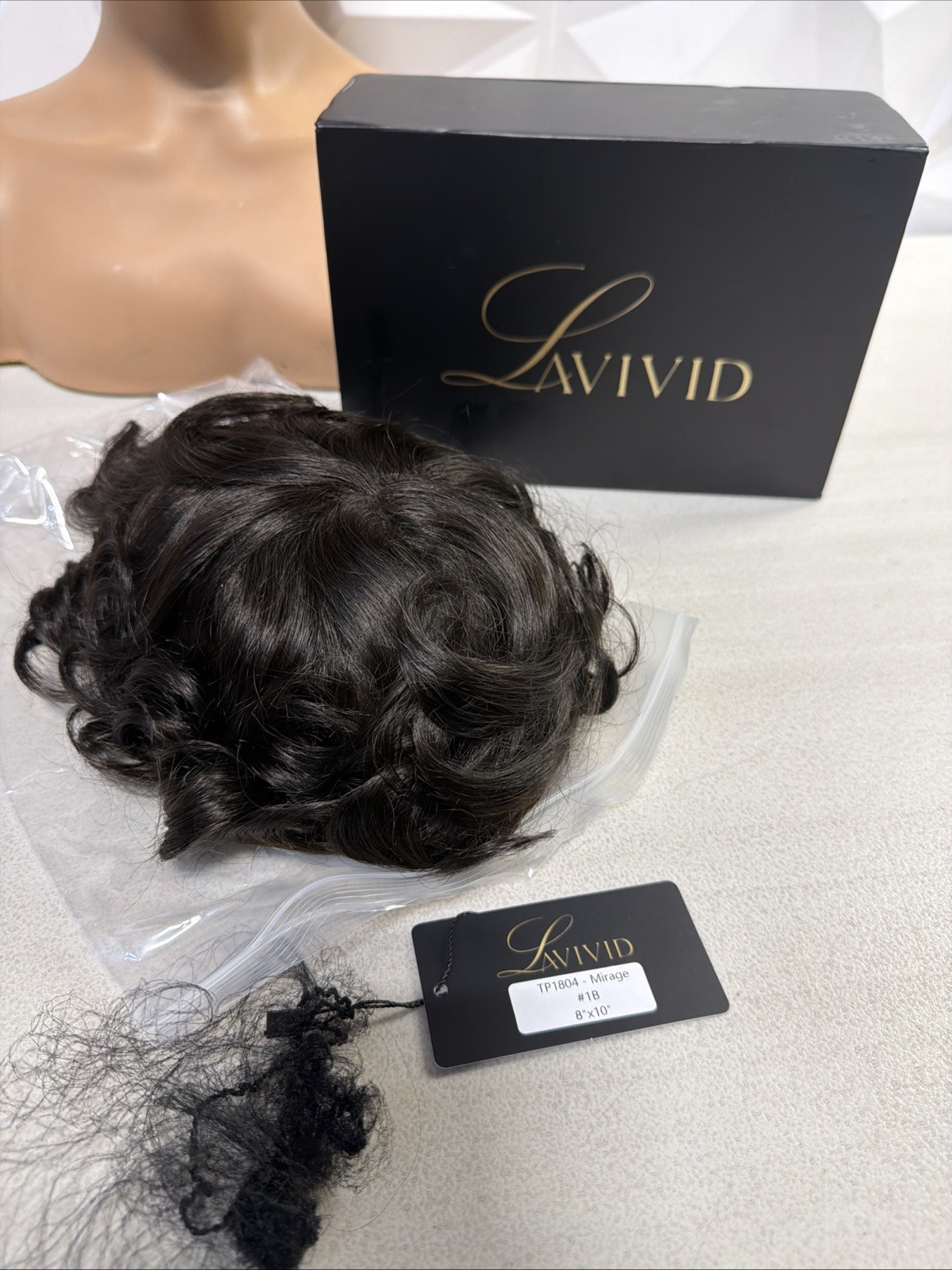 LAVIVID MIRAGE TOUPEE 8×10 #1B TP1804