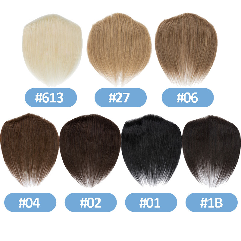Mens Toupee for Frontal Receding Hairline Real Human Hair V-Looped PU Hairpiece